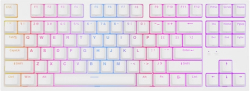 Клавиатура Genesis Геймърска RGB подсветка, US Layout Brown Switch, бяла
