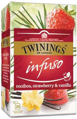 Продукт Twinings Чай ''Ройбос, ягода и ванилия'', билков, 2 g, в пакетче, 20 броя