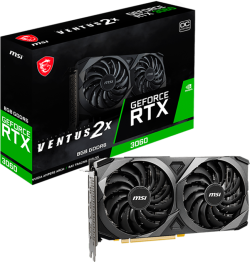 Видеокарта MSI Nvidia GeForce RTX 3060 VENTUS 2X 8GB GDDR6