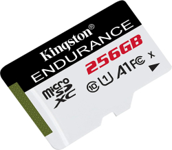 SD/флаш карта Kingston Endurance, 256GB microSDXC, клас 10, черен цвят
