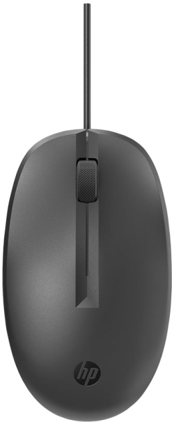 Мишка HP 125, с кабел, оптичен сензор, 1200 dpi, черен цвят