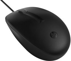 Мишка HP 128, с кабел, лазерен сензор, 1200 dpi, черен цвят