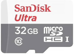 SD/флаш карта Micro SDHC 32GB Cl10 + SD Adapter, SanDisk Ultra