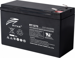 Акумулаторна батерия Оловна Батерия RITAR, (RT1270) AGM, 12V, 7Ah, 151- 65- 94 mm, Терминал1
