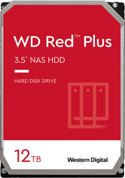 Хард диск / SSD Western Digital Red Plus, 12ТB HHD NAS, 7200rpm, SATA 6 Gb-s, 256MB cache, 3.5"