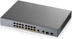 Комутатор/Суич ZyXEL GS1350-18HP, Managed, 802.3af/at, 36 Gbps, Layer 2, 36 Gbps, 300.9 W, RJ-45/SFP