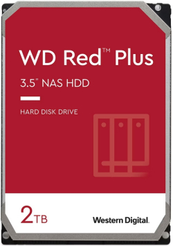 Хард диск / SSD Western Digital Red Plus Bulk, 2TB, 3.5", 5400 RPM, 128MB, SATA 3 6Gb/s