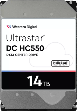 Хард диск / SSD Westen Digital Ultrastar DC HC550, 14TB HDD сървърен, SATA, 3.5", 7200rpm