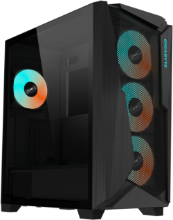 Кутия Gigabyte C301 Black V2, TG, Mid-Tower