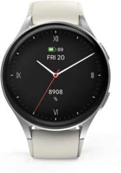 HAMA Смарт часовник 8900, GPS, AMOLED 1.32, Alexa, 178612, Бял/Сребрист