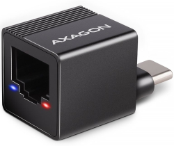 Кабел/адаптер AXAGON ADE-MINIC USB-C 3.2 Gen 1 - Gigabit Ethernet MINI adapter, auto install, black