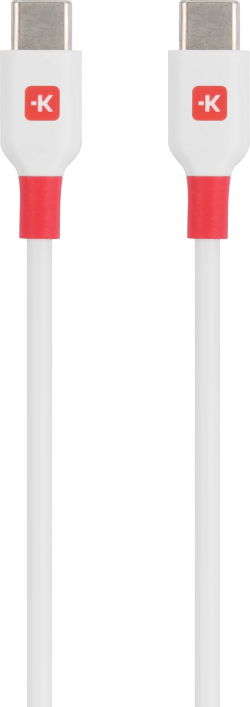 Кабел/адаптер Кабел Skross, USB-C - USB-C 2.0 мъжко, 2.0 м, Бял