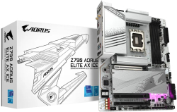 Дънна платка Gigabyte Z790 Aorus Elite AX Ice, LGA1700, 4x DDR5, 6 x SATA 6.0 Gb/s, ATX