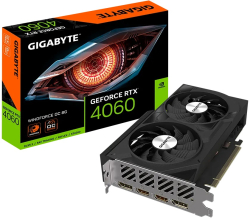 Видеокарта Gigabyte GeForce RTX 4060 WindForce OC, 8GB GDDR6, 2x DP 1.4a, 2x HDMI 2.1a, 128 bit