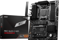 Дънна платка MSI PRO B650-S WIFI, ATX, AM5, 4х DDR5 7200MHz, 802.11 ах, Bluetooth