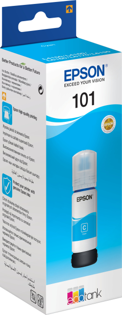 Бутилка с мастило за Epson L4150-L4160-L6160-L6170-L6190 WiFi MFP, 70 ml, Cyan