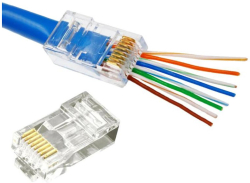 Конектор RJ45 кат. 6, UTP, 8P8C, pass through