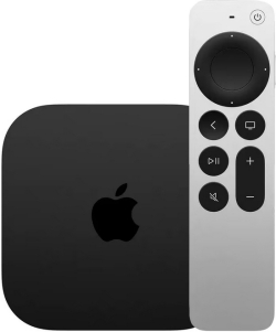 Мултимедиен продукт Apple TV 4K (2022), 128GB, WiFi, 1x HDMI 2.1, 1x RJ-45 Gigabit, Bluetooth 5.0