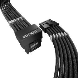 Продукт r модулен кабел Custom Sleeved Modding Cable Black - PCIe 5.0