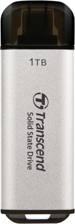 Хард диск / SSD Transcend 1TB, USB External SSD, ESD300S, USB 10Gbps, Type C, Silver
