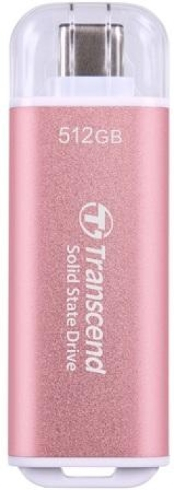 Хард диск / SSD Transcend 512GB, USB External SSD, ESD300P, USB 10Gbps, Type C, Pink