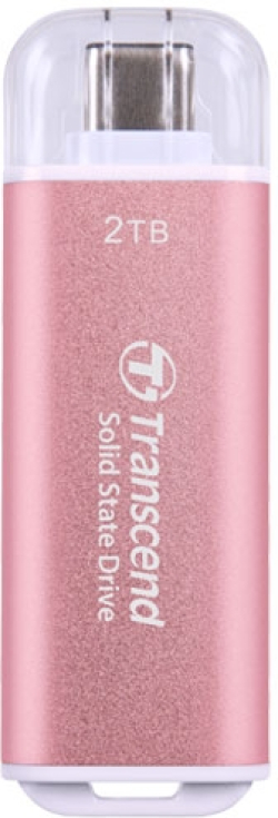 Хард диск / SSD Transcend 2TB, USB External SSD, ESD300P, USB 10Gbps, Type C, Pink