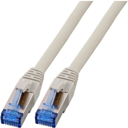 Медна пач корда Пач кабел категория 6a, S-FTP 500MHz, 10G, сив Изберете дължина 0.25 метра