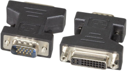 Кабел/адаптер Адаптер DVI-A 24+5 към VGA, F-M, черен