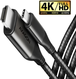 Кабел/адаптер Cable USB Type C - HDMI, M-M, 1.8m, 4K-60Hz, RVC-HI2MC