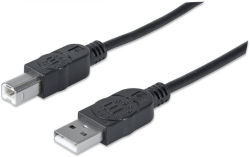 USB2 кабел USB A-B M-M, екраниран, черен