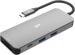 Докинг станция Silicon Power SR30 8 в 1 USB-C, HDMI 4K, USB 3.2 , Ethernet Port, MicroSD слот