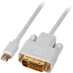 Кабел/адаптер Mini DP - DVI DVI-D 24+1 кабел, M-M, бял Изберете дължина 1 метър