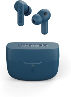 Слушалки URBANISTA ATLANTA, хибридно активно шумопотискане, сензорни контроли, IPX4, син