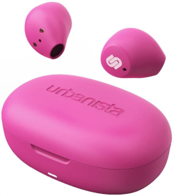 Слушалки URBANISTA LISBON Bluetooth earphones 27 hours total playtime Touch controls, розови