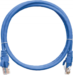 Медна пач корда Пач кабел UTP Cat5e CCA - 0.5м, син