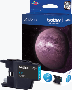 Касета с мастило Brother LC1220C Ink Cartridge - до 300 страници, Циан