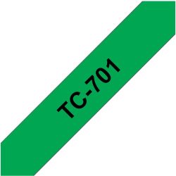 Касета за етикетен принтер BROTHER P-Touch TC-701 black on green 12mm