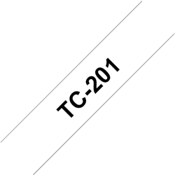 Касета за етикетен принтер BROTHER P-Touch TC-201 black on white 12mm