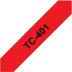 Касета за етикетен принтер BROTHER P-Touch TC-401 black on red 12mm