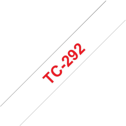 Касета за етикетен принтер BROTHER P-Touch TC-292 red on white 9mm