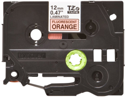 Касета за етикетен принтер Brother TZEB31, дължина на лентата 5м, ширина 12мм, черен на оранжев фон