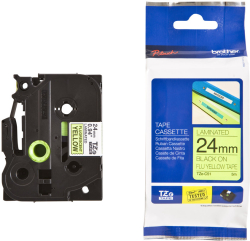 Касета за етикетен принтер BROTHER P-Touch TZE-C51 black on neon yellow 24mm