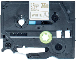 Касета за етикетен принтер BROTHER TZe-R234 textile tape gold-white 12mm-4m