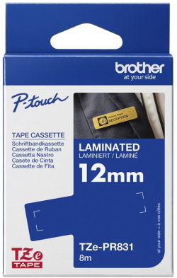 Касета за етикетен принтер BROTHER TZEPR831 Tape cassettes 6-12 mm bandwidth Premium gold black