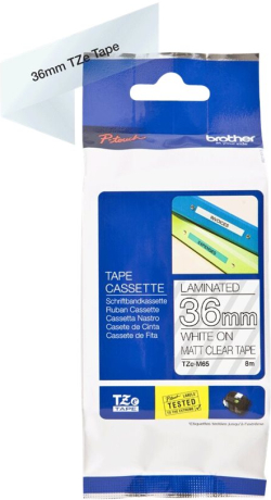 Касета за етикетен принтер BROTHER TZeM65 tape black on blank surface 36mm