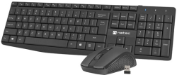 Клавиатура Natec Set 2 in 1 Keyboard Black Squid + Mouse Wireless US Layout