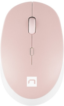 Мишка Natec Harrier 2, безжична Bluetooth, оптичен сензор, 1600dpi, бял/розов цвят