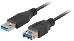 Кабел/адаптер Natec Cable Extreme Media USB-A M-F 3.0 CABLE 1.8M Black