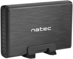 Кутия/Чекмедже за HDD Natec EXTERNAL HDD-SSD ENCLOSURE RHINO SATA 3.5" USB 3.0 ALUMINUM Black