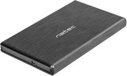 Кутия/Чекмедже за HDD Natec EXTERNAL HDD-SSD ENCLOSURE RHINO SATA 2.5" USB 2.0 ALUMINUM Slim Black